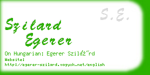 szilard egerer business card